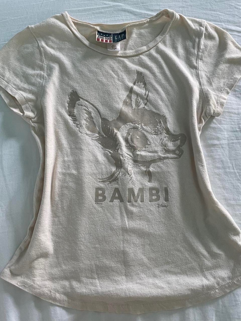 GAP Cream Short Sleeve 'Bambi' Graphic Tee